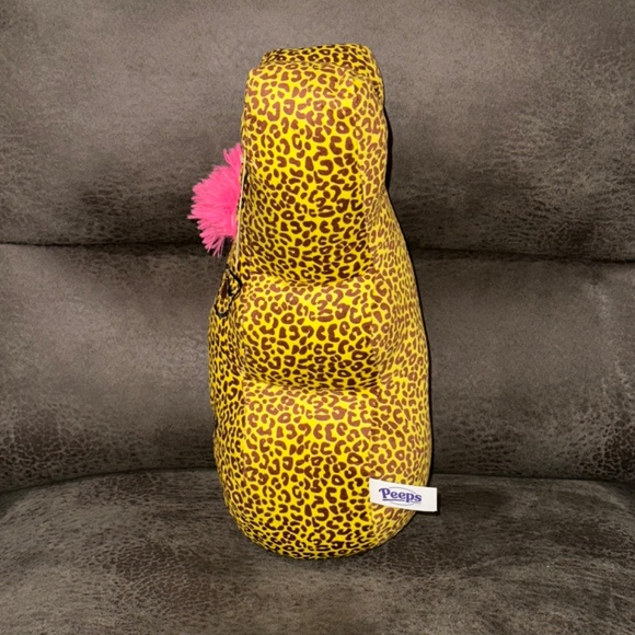 2025 Peeps EASTER BUNNY 15" LEOPARD PRINT Emo Punk Rock Rabbit Plush NEW + Tag - Picture 7 of 11